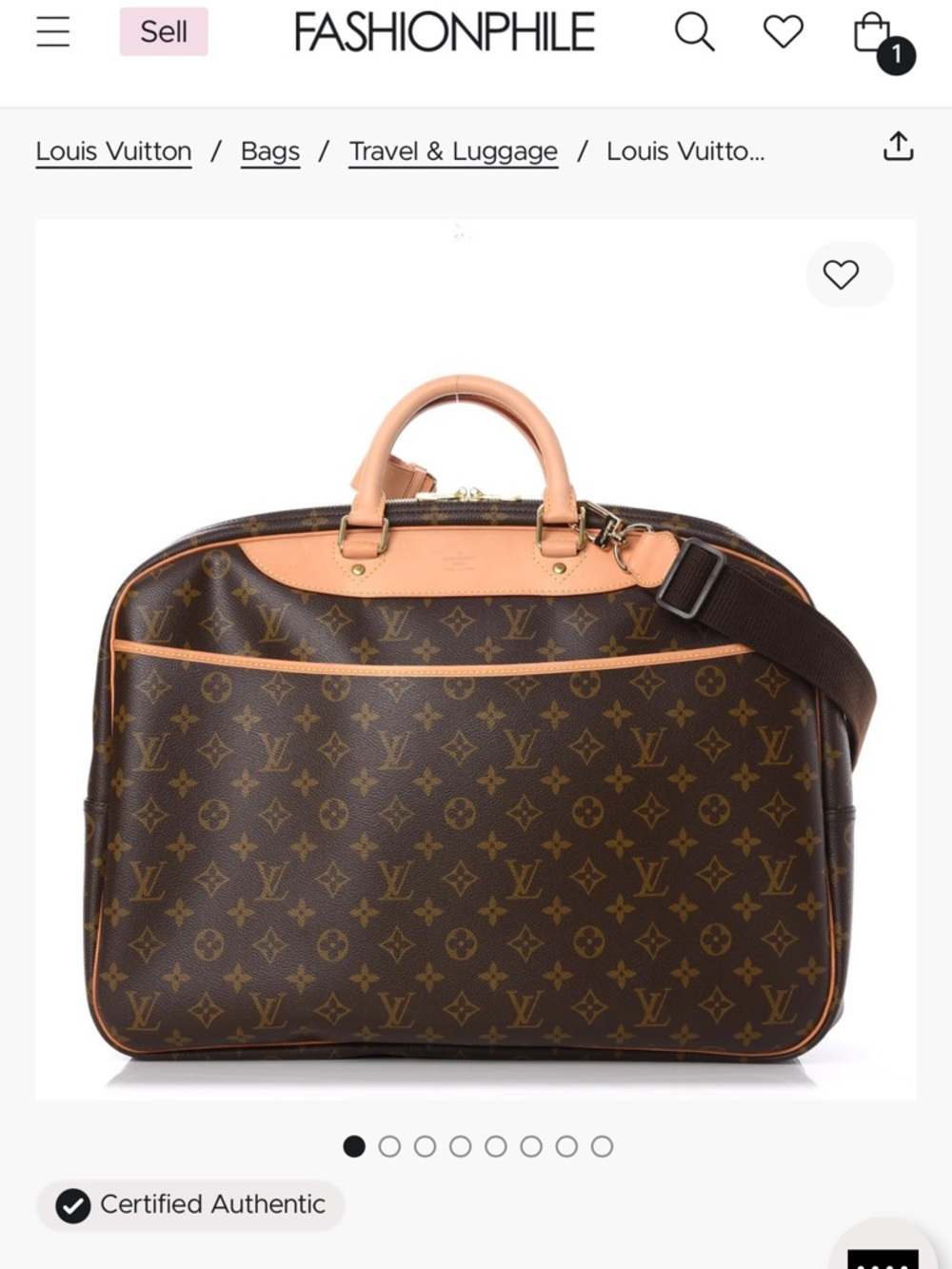 Louis Vuitton Monogram Monogram Alize 24 Heures